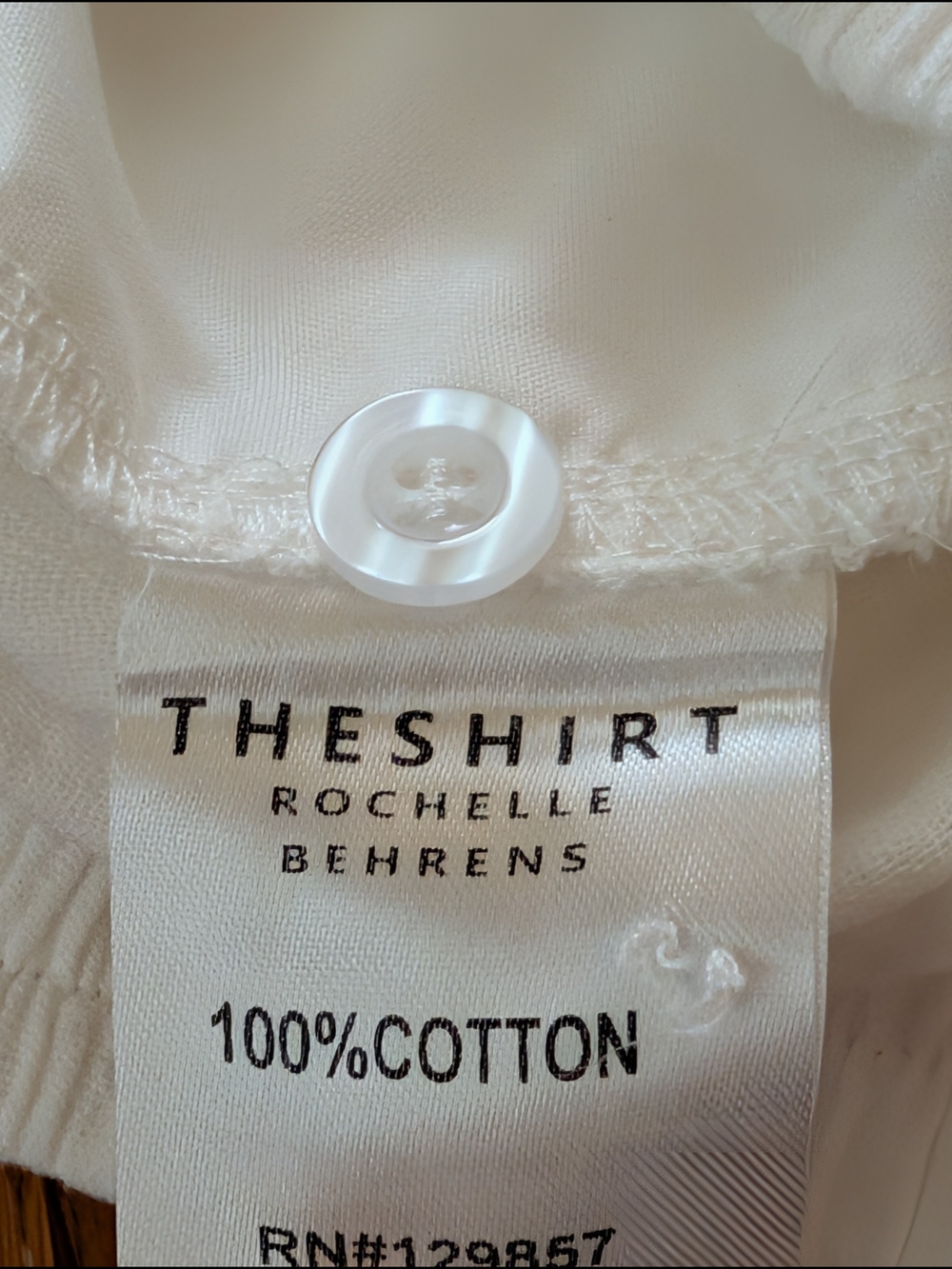 The Shirt Rochelle Behrens Barry Short White Cotton Gauze Shorts - Picture 6 of 12